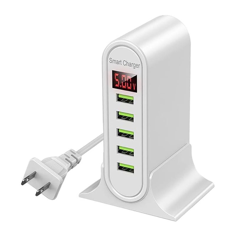 Carregador USB multiportas 5V4A American Standard European Vertical Universal 5 Portas - Image 9
