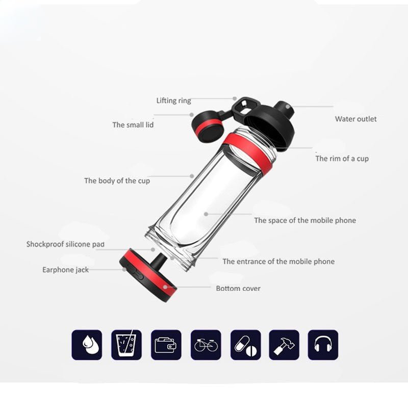 Garrafa com Compartimento Secreto; Bolso para telefone secreto, esconderijo de objetos, porta cartões - Image 8