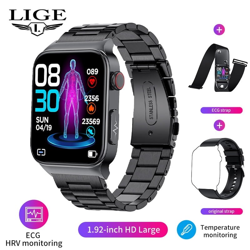 Smartwatch Multitarefas com monitor de glicose no sangue medição de pressão arterial à prova d'água - Image 6