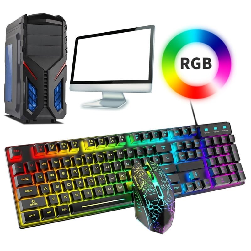 Kit GAMER Mouse e Teclado com Luzes em Cores - Image 3