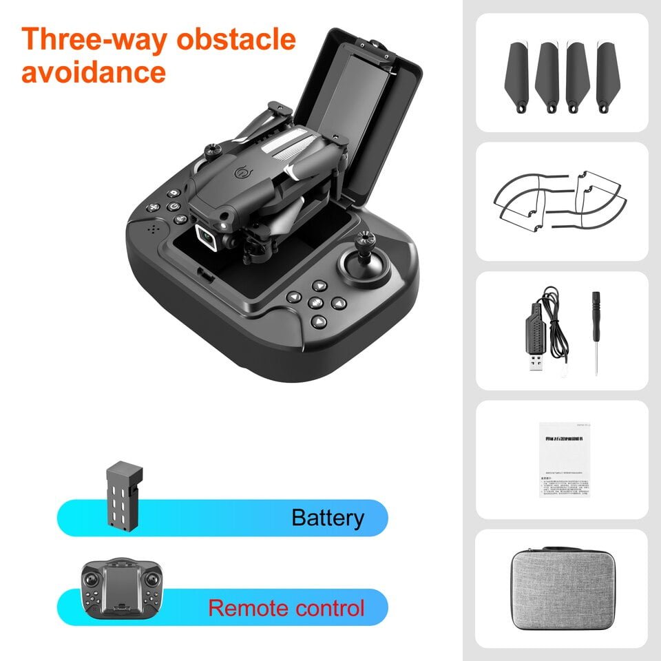 Drone Avião Dobrável de Quatro Eixos fotografia em Hd Função Eixos Evitar Obstáculo - Image 6