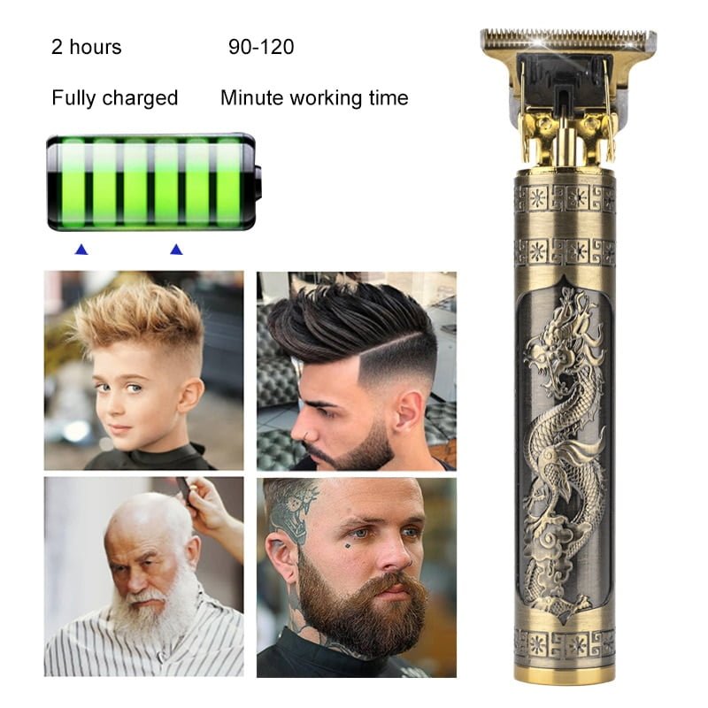 Máquina aparadora de cabelo t9 Vintage Sem fio - Image 4