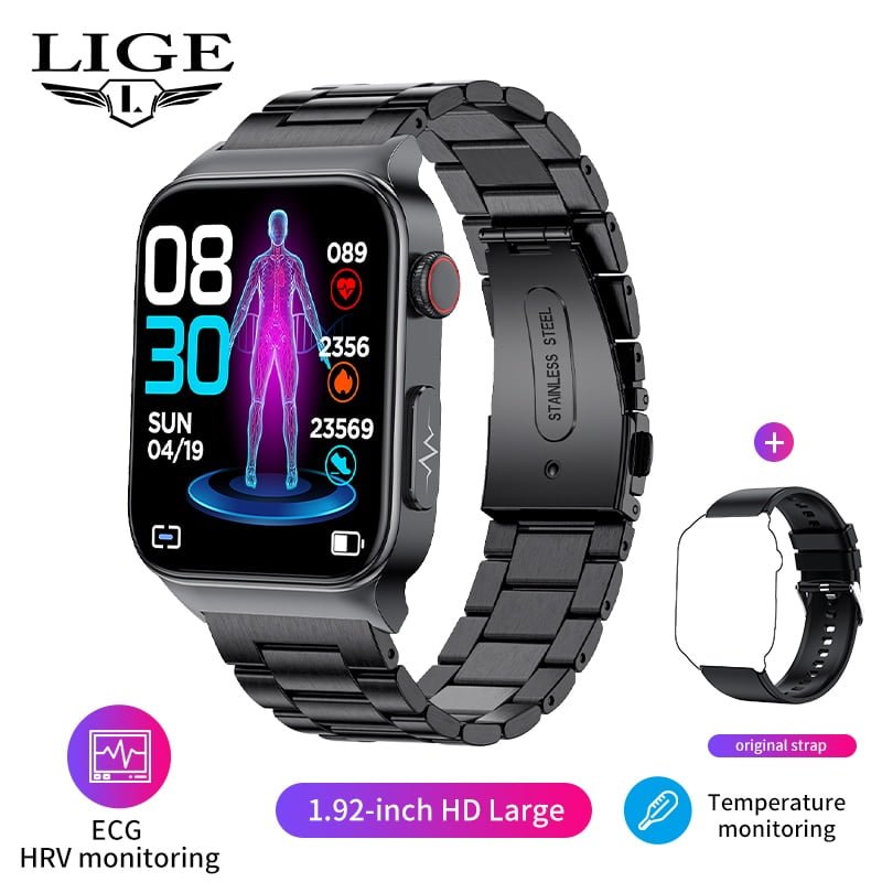 Smartwatch Multitarefas com monitor de glicose no sangue medição de pressão arterial à prova d'água - Image 12