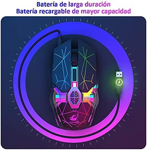 Mouse GAMER X13 Wireless, Recarregável RGB, Click Silencioso, Descansar automático - Image 4