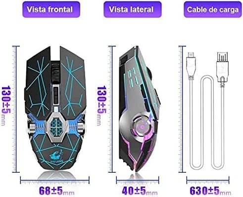 Mouse GAMER X13 Wireless, Recarregável RGB, Click Silencioso, Descansar automático - Image 3