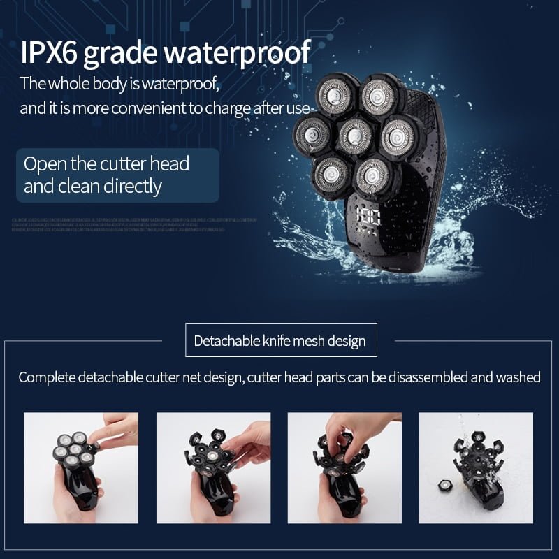 Barbeador Elétrico 7D Recarregável - Image 5