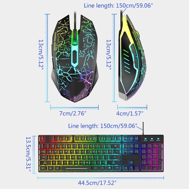 Kit GAMER Mouse e Teclado com Luzes em Cores - Image 4