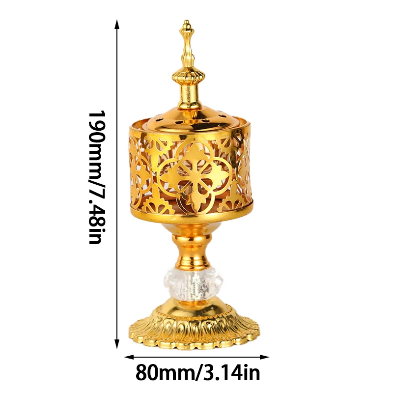 Queimador de incenso do oriente médio, renda de metal esculpida, difusor de aromaterapia, ornamentos artesanais, estúdio de ioga, decoração de casa - Image 8