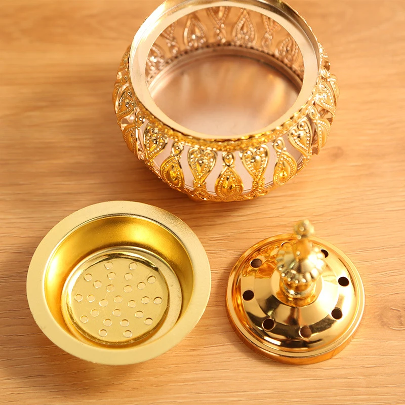 Queimador de incenso do oriente médio, renda de metal esculpida, difusor de aromaterapia, ornamentos artesanais, estúdio de ioga, decoração de casa - Image 3