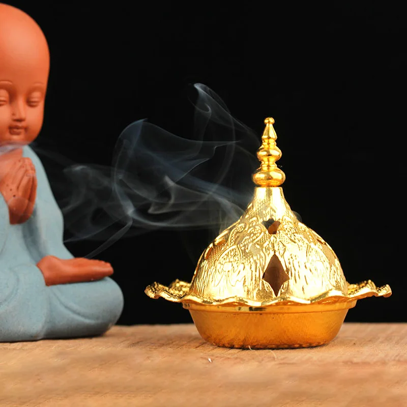 Queimador de incenso do oriente médio, renda de metal esculpida, difusor de aromaterapia, ornamentos artesanais, estúdio de ioga, decoração de casa - Image 9