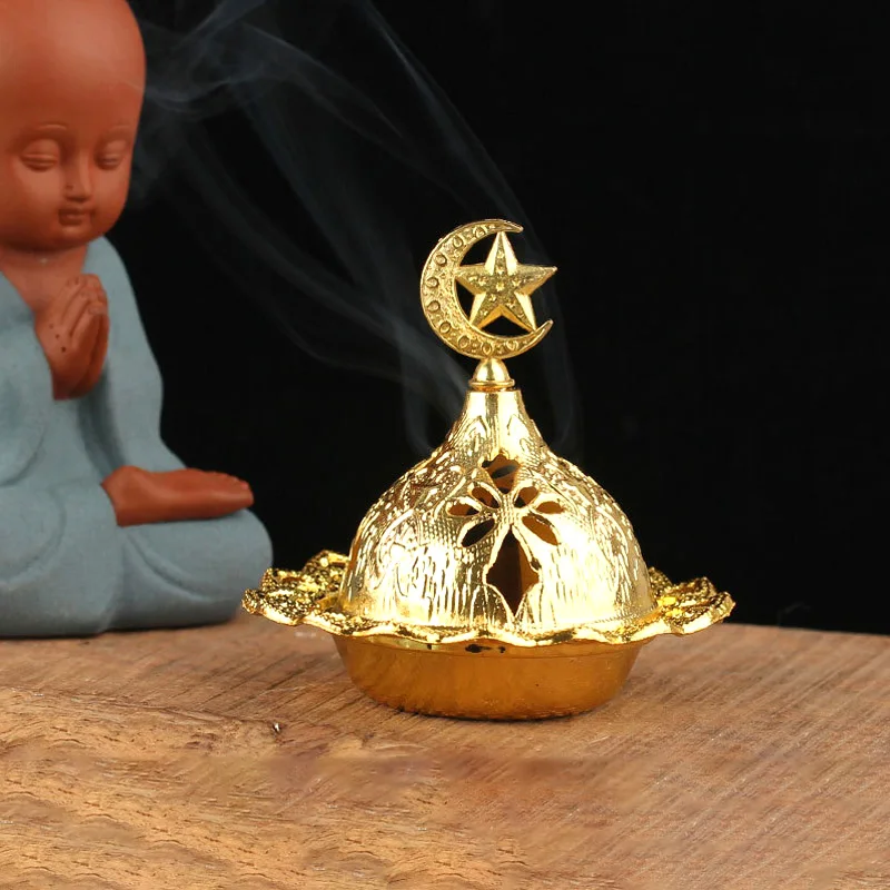 Queimador de incenso do oriente médio, renda de metal esculpida, difusor de aromaterapia, ornamentos artesanais, estúdio de ioga, decoração de casa - Image 13