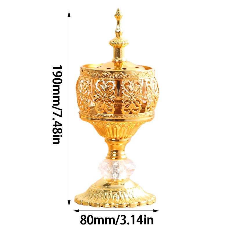 Queimador de incenso do oriente médio, renda de metal esculpida, difusor de aromaterapia, ornamentos artesanais, estúdio de ioga, decoração de casa - Image 7