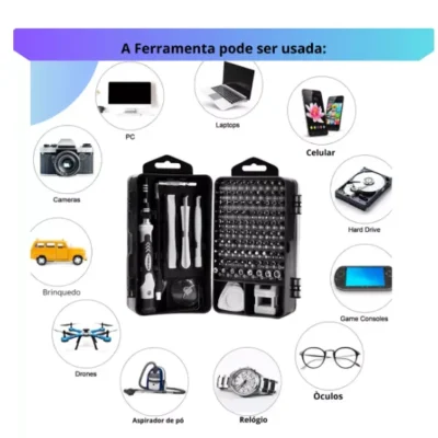 Kit de ferramentas de jogo 115, mini teclas, precisão, multiuso, celular, tablet, notebook-PLENNA Store