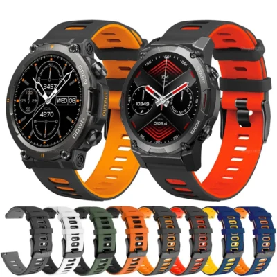 Pulseira Esportiva de Silicone 22MM para Relógios Zeblaze